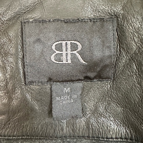 Banana Republic Women's Leather Jacket Asymmetrical Zipper Zip Cuffs Size Medium - Picture 14 of 15